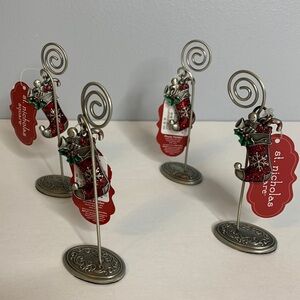 CHRISTMAS STOCKING PHOTO HOLDERS (SET OF 4)